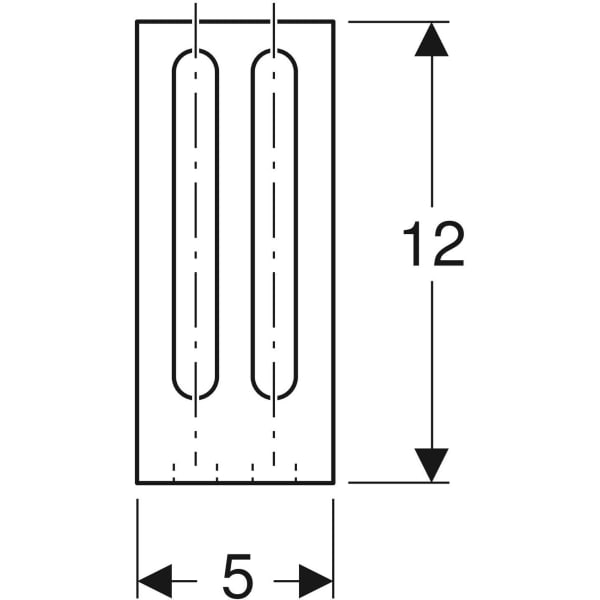 Geberit GIS Montagewinkel Länge 12 x 5 cm