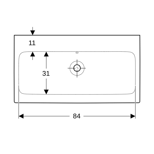 Geberit iCon Waschtisch, 90x48,5cm o. Hl., m. Ül., weiß