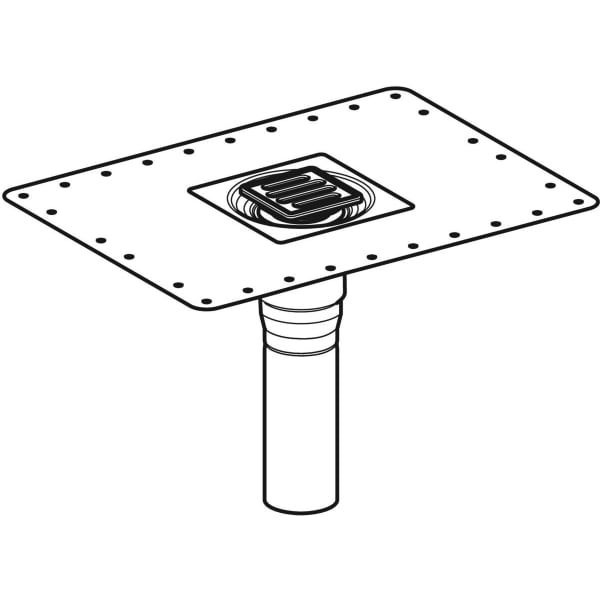 Geberit Duschbodenablauf stockwerksdurchdringende Install. d50