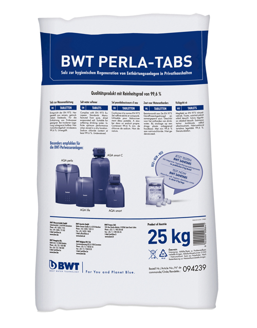 BWT Regeneriermittel Perla Tabs Siedesalz DIN 19604, 25 kg