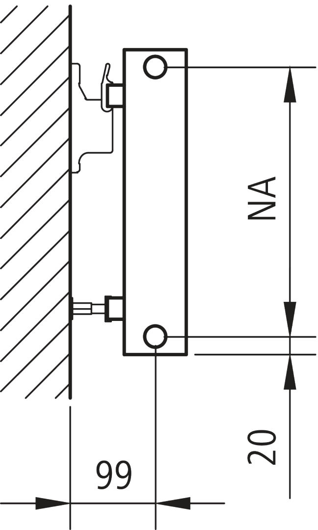 Kermi Heizwand HHN Typ22 BH840x122x1900 QN3813,weiß,6bar,m.Abd.,AB 12,LH540