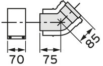 Vaillant Bogen 45 Grad (2 St.) Brennwert Luft-/Abgasführung, PP, 80/125 mm