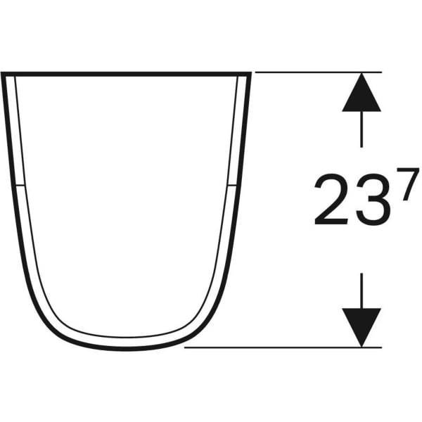 Geberit Renova Compact Halbsäule, weiß