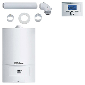 Vaillant Paket 1.615/3 Mehrfachbel. 3er VCW 206/7-2 E, VRT 350, Abgasleitung