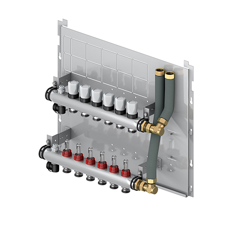 Flamco Logomatic G2 UFH-M 5MC FS FBHVerteiler 5Fach, Grundplatte breit