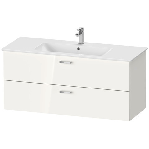 DU XBase Möbel-Set 1230x490mm, WT,WTU m. Schubk.2, Spiegel, Weiß glänzend