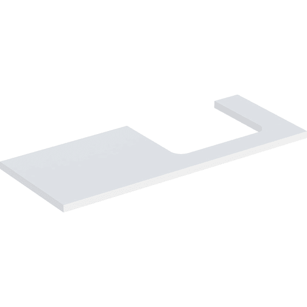 Geberit ONE WT-Platte, Ausschnitt re, für AWT 120x3x47cm, weiß matt