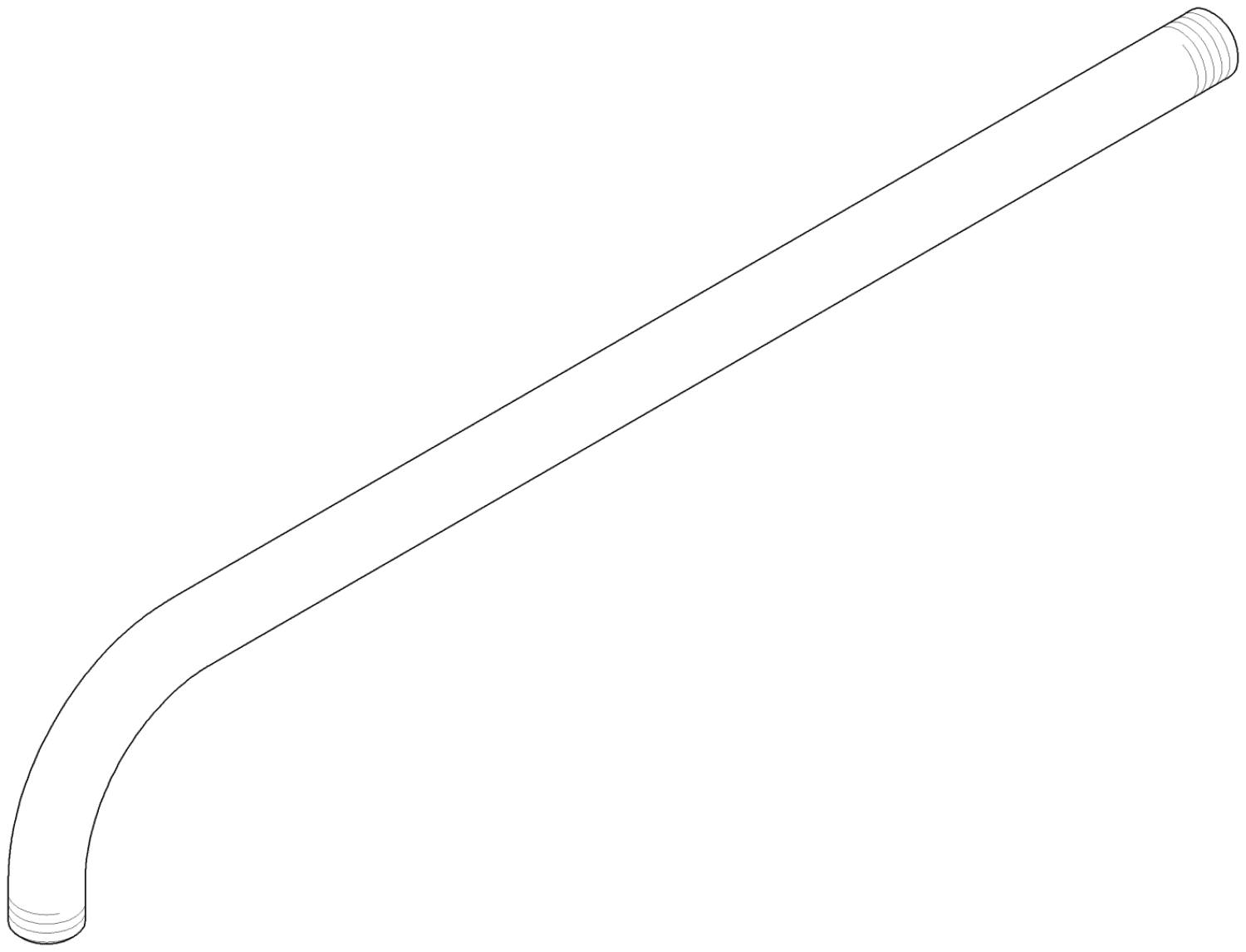 DO Anschluss 1/2" ERSATZTEILE 091103017 D 21 x 450 mm Platin gebürstet