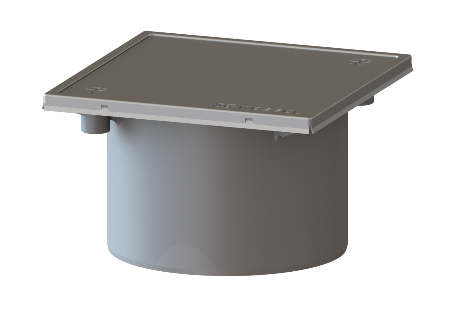 KESSEL-Reinigungsverschlüsse System 125 Sys 125, ABS, Abdeckplatte V2A, verschr.
