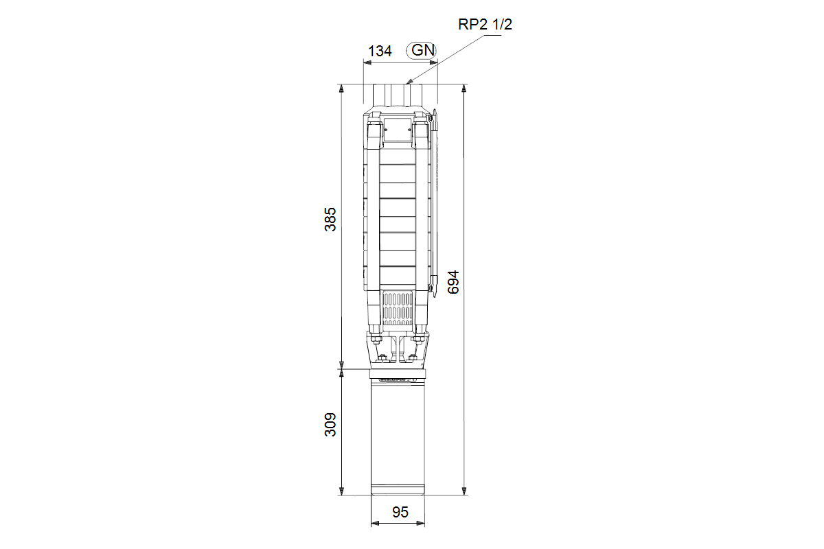 GRUNDFOS Unterwasserpumpe SP18-43 R3 6in3X380-415/50 22kW