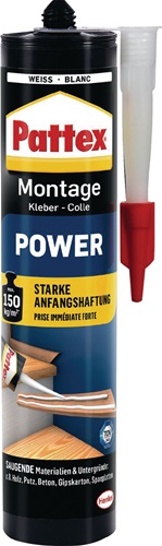 Montagekleber POWER weiß 370g Kartusche PATTEX Montagekleber POWER weiß 370g Kartusche PATTEX