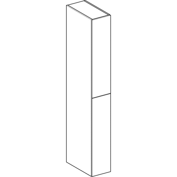 Geberit Hochschrank mit zwei Auszügen 24x180x48cm, lava matt