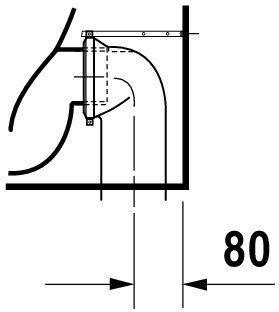 DU Stand-WC Starck 3 560 mm Tiefspüler, Abgang waagrecht, weiß