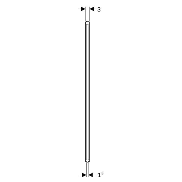 Geberit GIS Montageplatte universell 16 x 110 cm