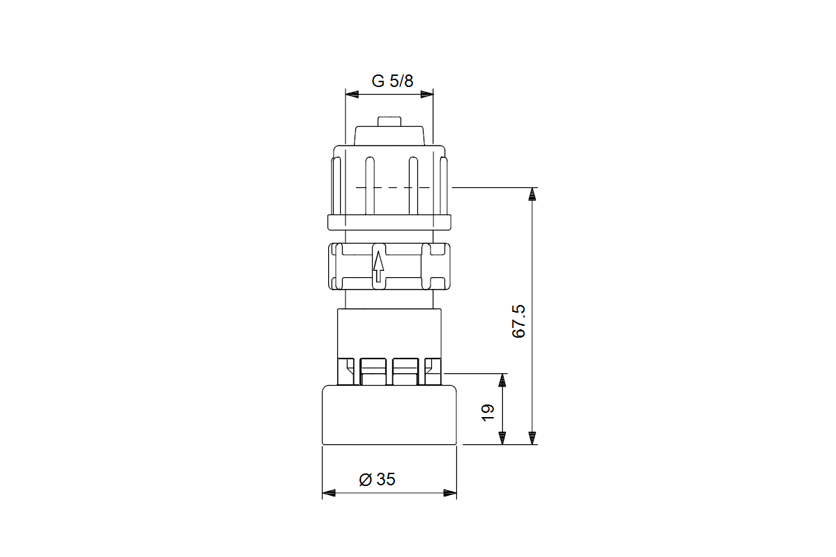 GRUNDFOS Zubehör für Dosierpumpen Einlassventil FV-NL-G5/8 PE/V,E/C U