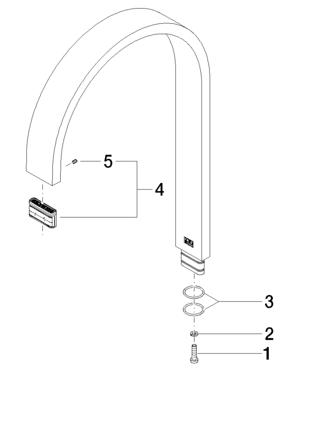 DO Auslauf ERSATZTEILE 90282215500 200 x 35 x 11 x 312 mm Chrom