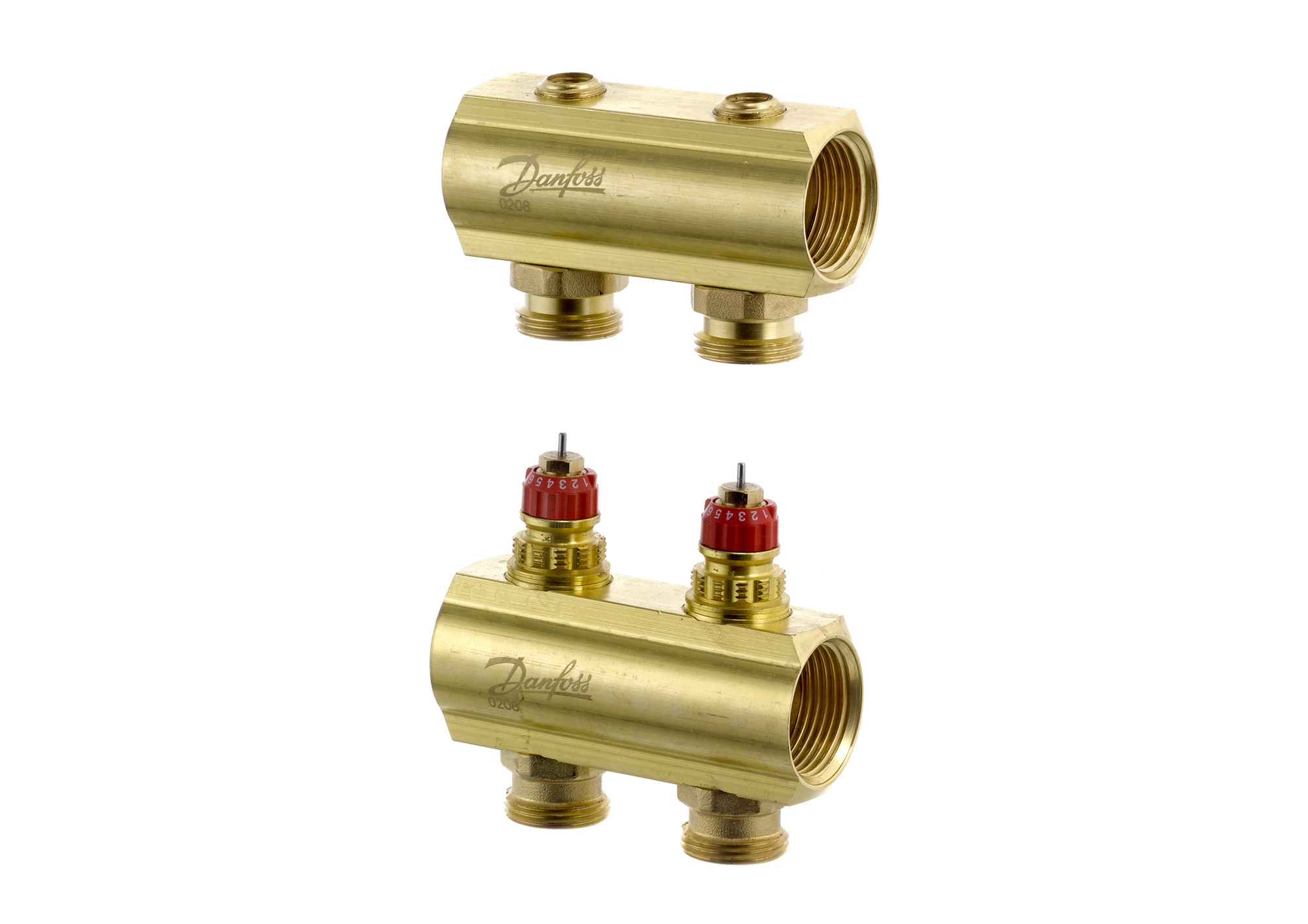 Danfoss FBH-Verteiler FHF-2 2 Kreise, ohne Durchflussanzeige
