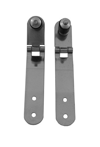 Duravit Scharnier-Set für Urinaldeckel ohne Absenkautomatik, Edelstahl, 0061001000