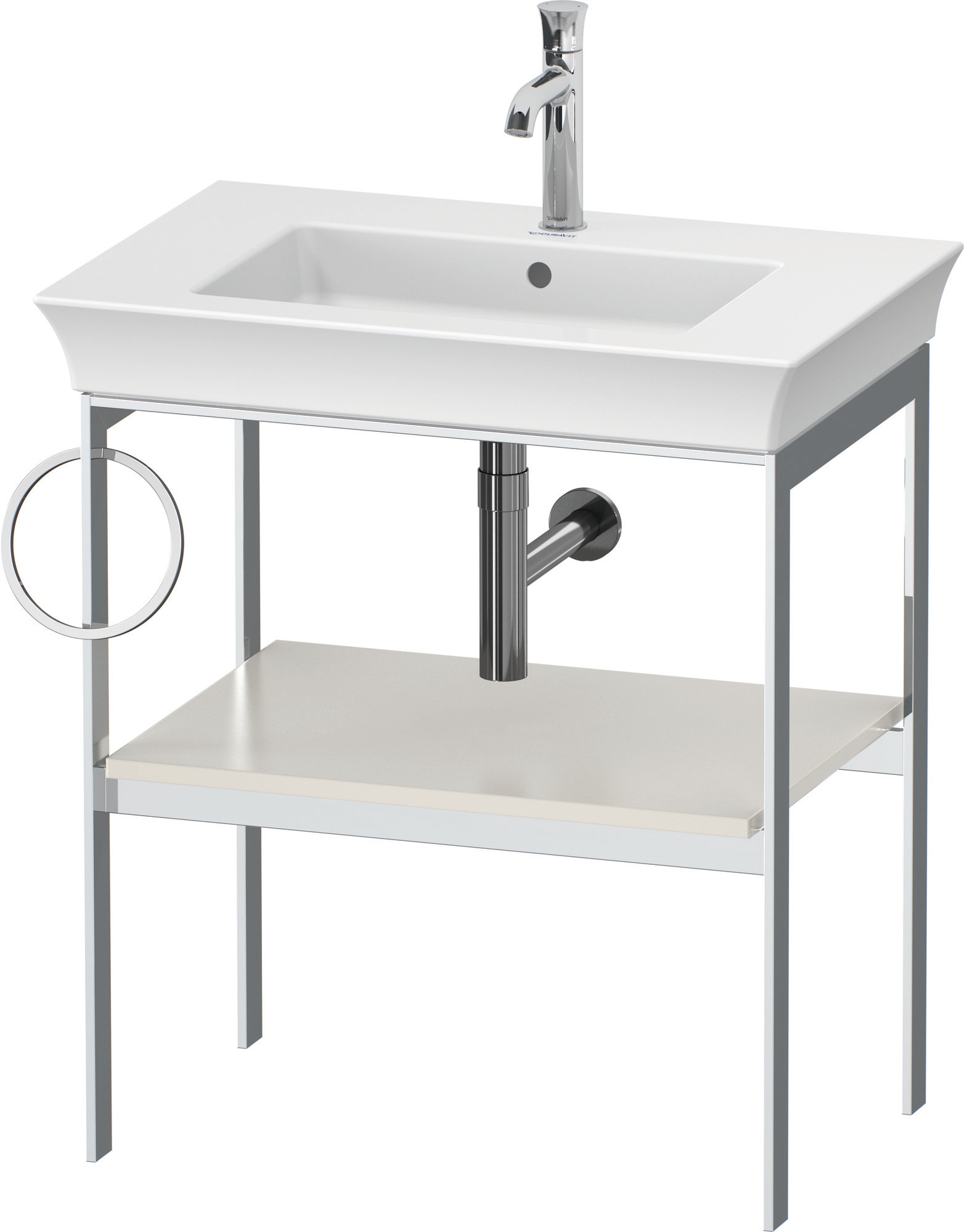Duravit Metallkonsole bodenst. White Tulip 760x684x450,HH l.,Nordic Weiß Sdm.