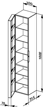 KE HS Edition 300 30310, Anschlag links weiß hochglanz/weiß hochglanz