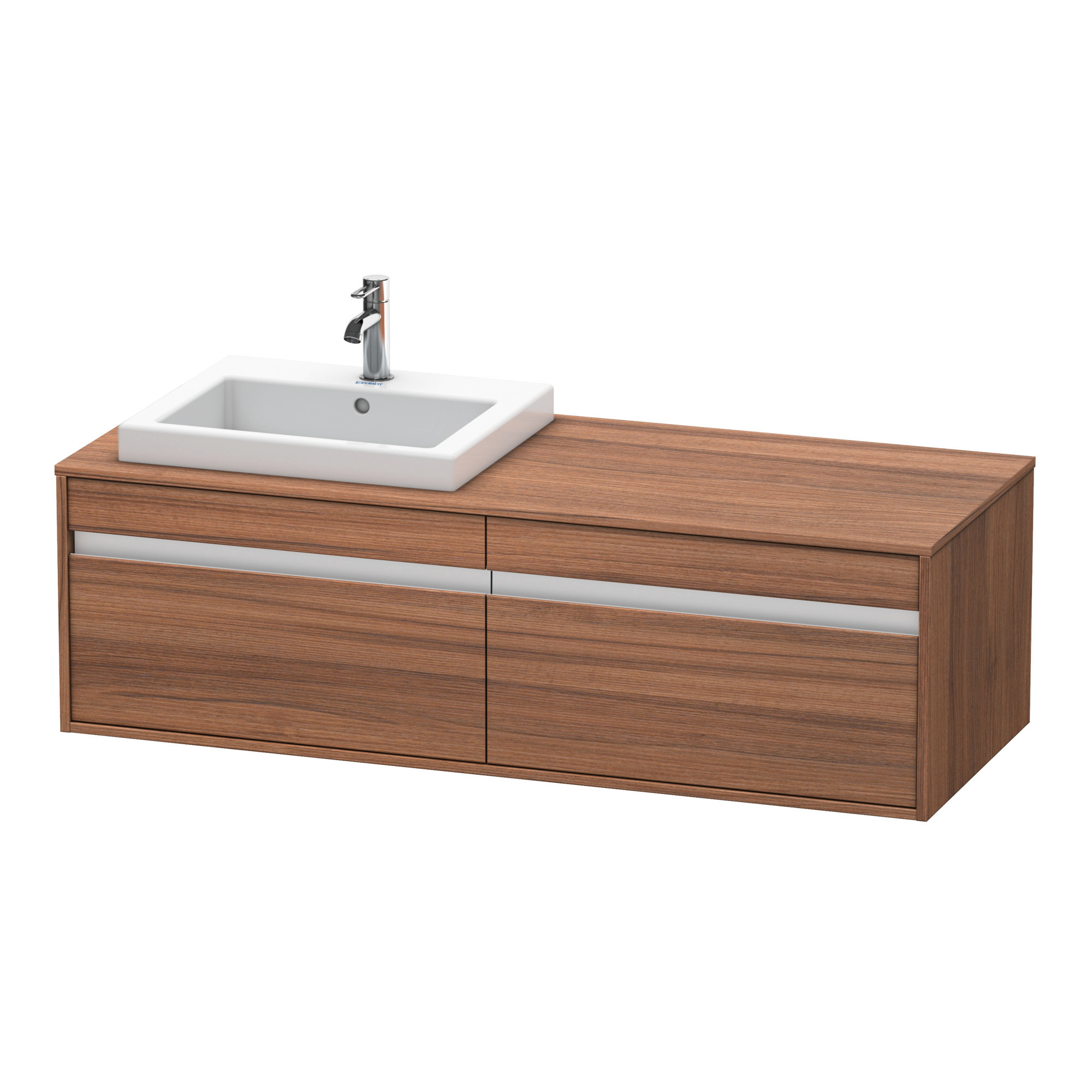 Duravit WTU wandhängend Ketho 550x1400x426mm 2 Auszüge, für EBWT li., nussbaum natur