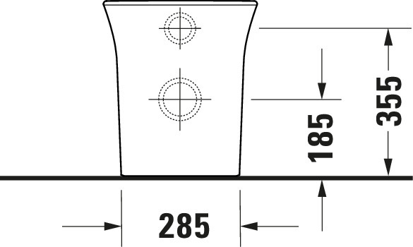 Duravit Stand-WC White Tulip, 580mm, Weiß rimless, TS, Abg.waagr., btw, HYG
