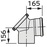 Vaillant Bogen 87 Grad DN 160 PP mit Reinigungsöffnung Vaillant Bogen 87 Grad DN 160 PP mit Reinigungsöffnung