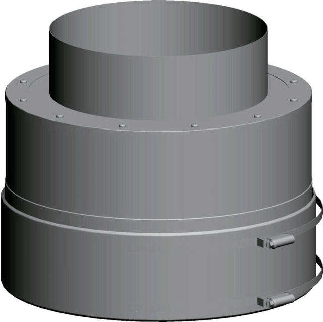 Wolf Mündungsabschluss DN250/350 290 mm, aus Edelstahl/PP Wolf Mündungsabschluss DN250/350 290 mm, aus Edelstahl/PP