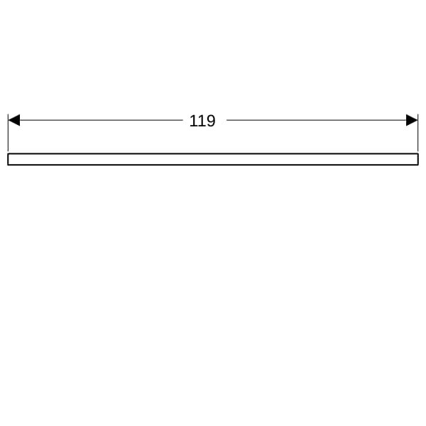 Geberit ONE WT-Pl. Aus re/li f. AWT Schalenf. 120x3x47cm, greige matt