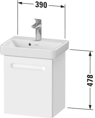 Duravit WTU Duravit No.1 wandhängend, 1 Tür 478x390x346mm