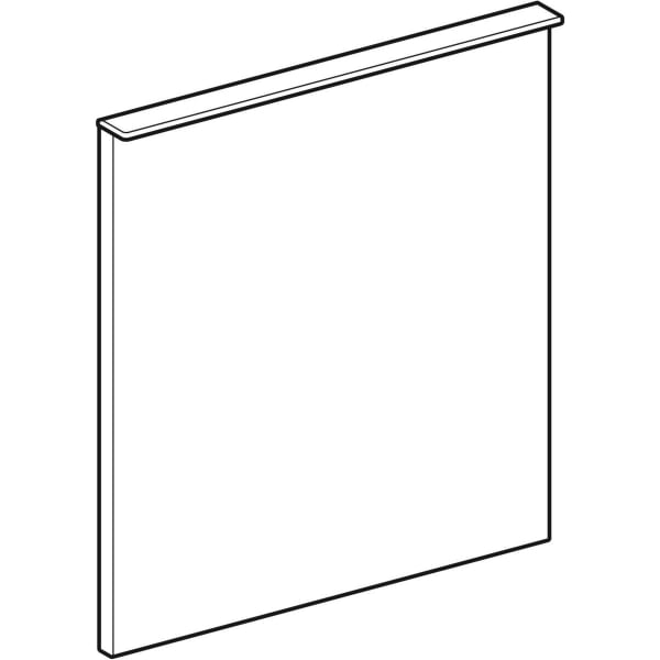 Geberit Tür links für iCon US für HWB Breite 38cm, weiß matt