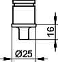 KEUCO Verbindungsstück Plan 14931, für Deckenstütze, verchromt