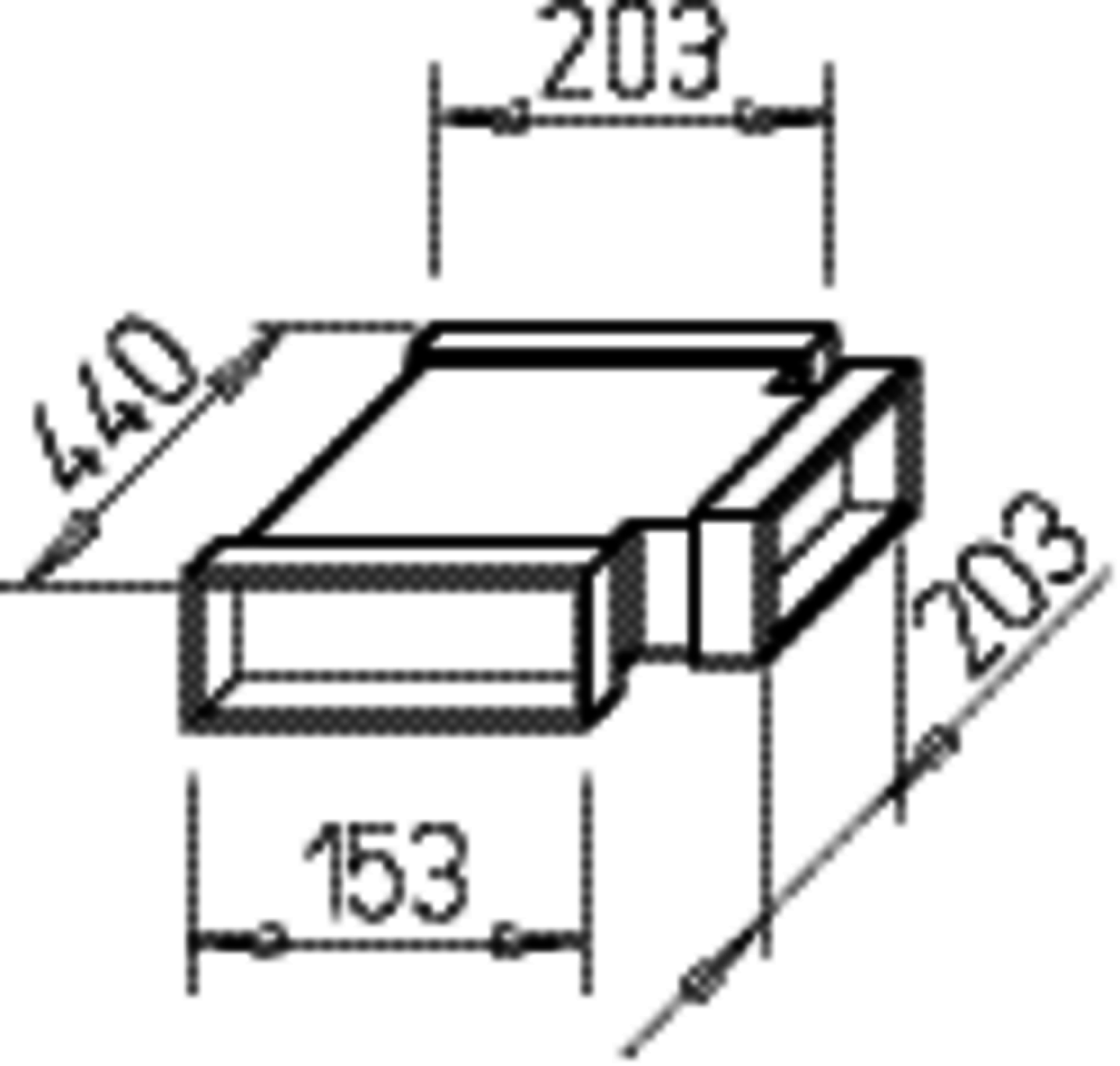 Helios FK-T 150/200/200 Flachkanal T-Stk 1 x 150x50 mm,2 x 200x50 mm, Stahl verz.