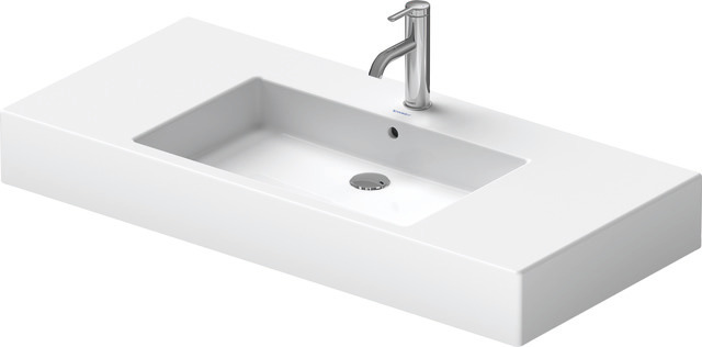 DU Möbelwaschtisch Vero 1050 mm mit ÜL, mit HLB, 1 HL, weiß WonderGliss