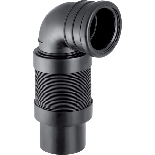 Geberit PE Anschlussbogen 90Gr für Wand-WC ausziehbar d110/90