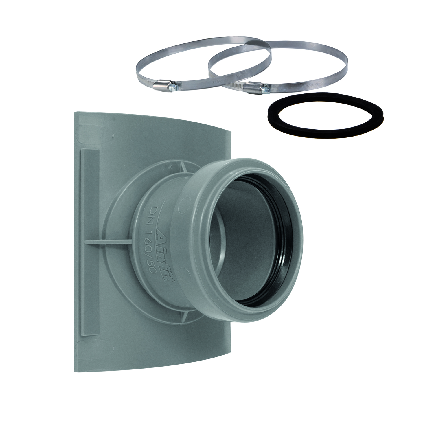 airfit Sattel-Abzweig DN 160x90 incl. 2 Befestigungsschellen, W2