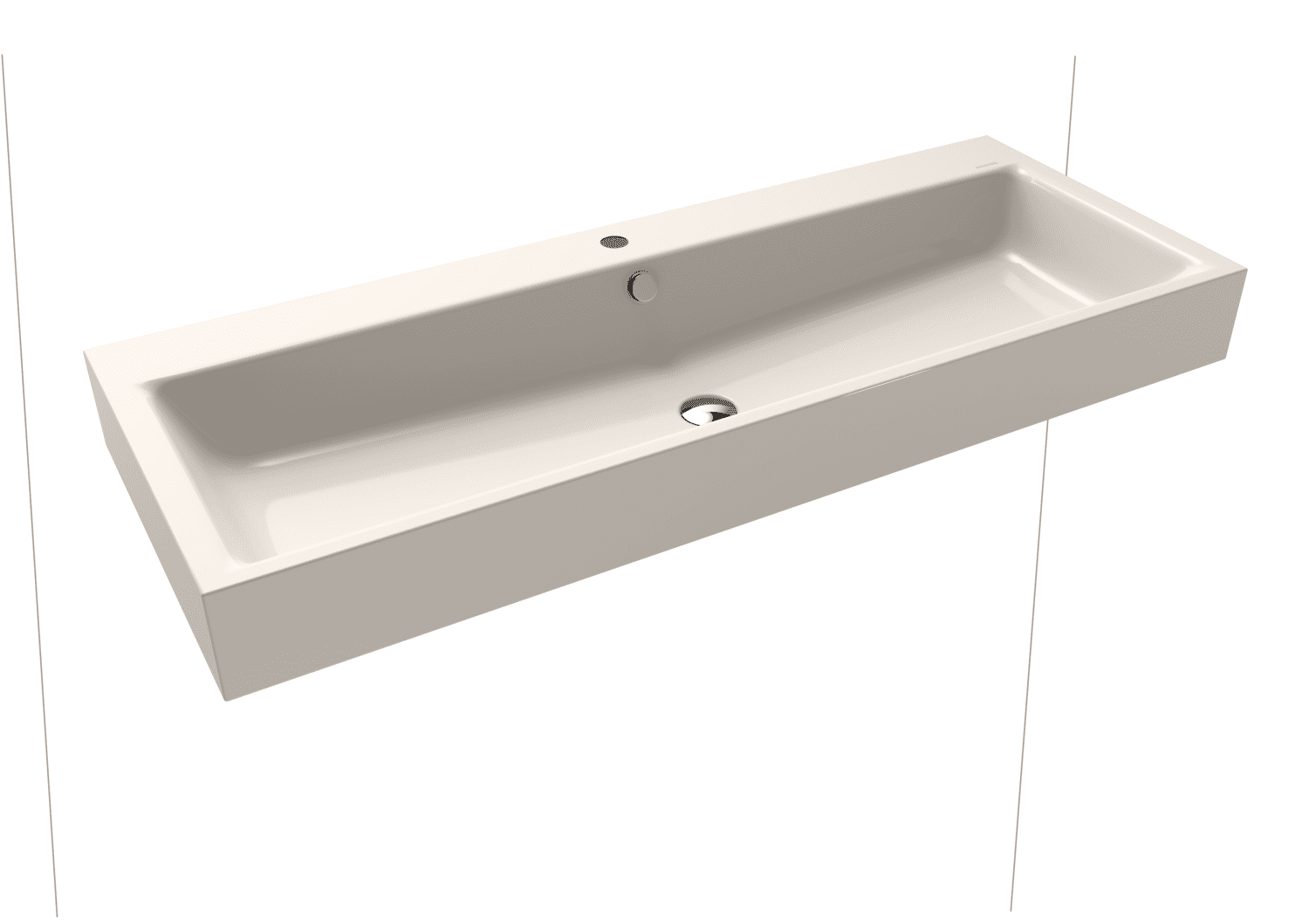 KA WB PURO WANDWASCHTISCH Mod.3167,1200x 460mm,pergamon,PEFF,AD,m. 1HL,mÜL,chr