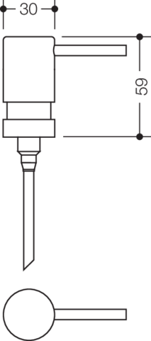 HEWI Pumpenkopf matt geschliffen, f. Sys 162