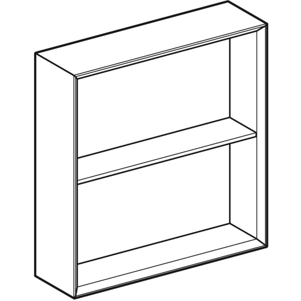 Geberit Regal quadratisch 45x46,7x13,2cm, sandgrau