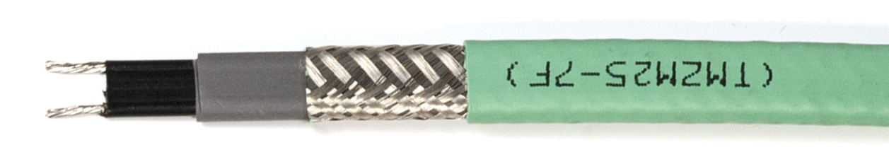Danfoss Heizleitung 230V 9W/m 55C Schutzgeflecht (Schutzklasse I), grün
