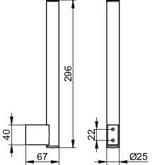 KEUCO Ersatzrollh. Plan 14963, doppelt, verchromt