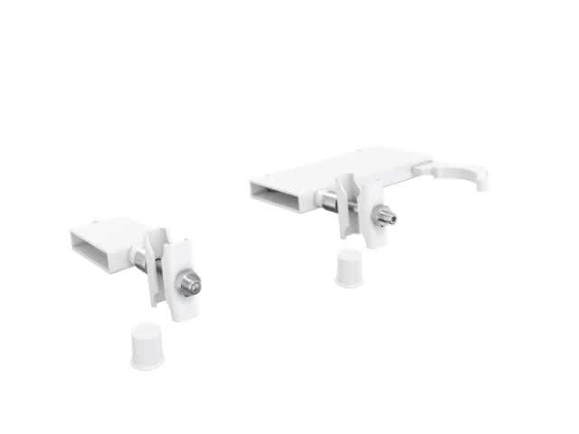 ZE Zubehör HDS Klemmhalter Set 2 Säuler, RAL 9016