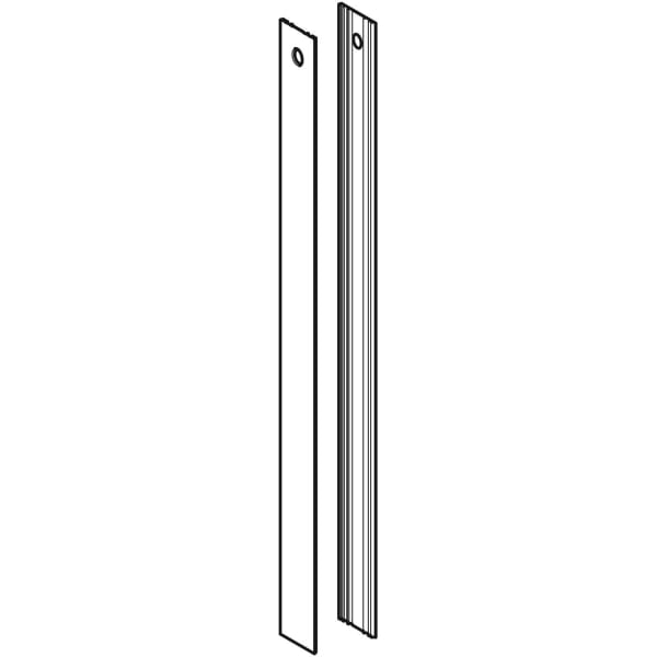 Geberit Seitenverkleidung zu Monolith Sanitär modul für WC, 101cm schwarzchrom/Alu.