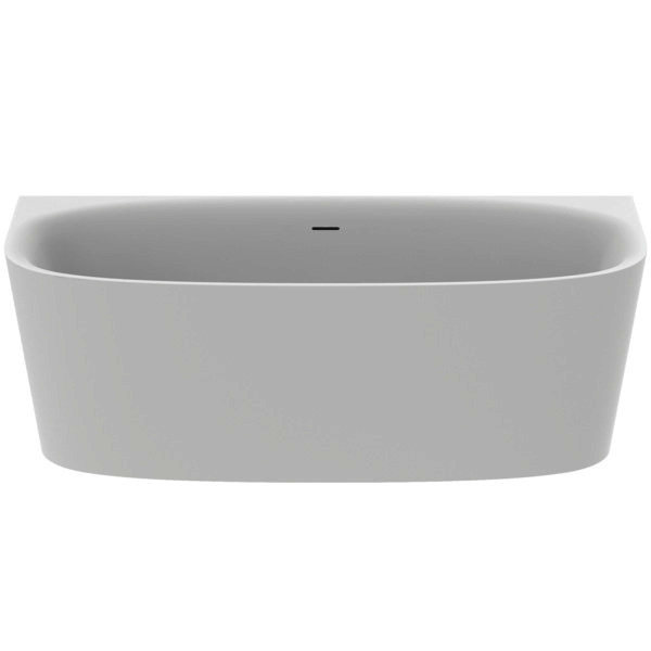 IS D-Form-Badewanne DEA f.Wandanbindung, m.Ablauf, 1800x800x475/610mm, Seidenweiß