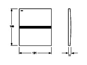 Urinal-Steuerung 925 Netz Glanzchrom