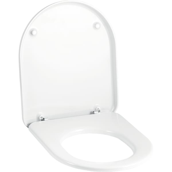 Geberit Mango WC-Sitz, weiß Scharniere verchromt