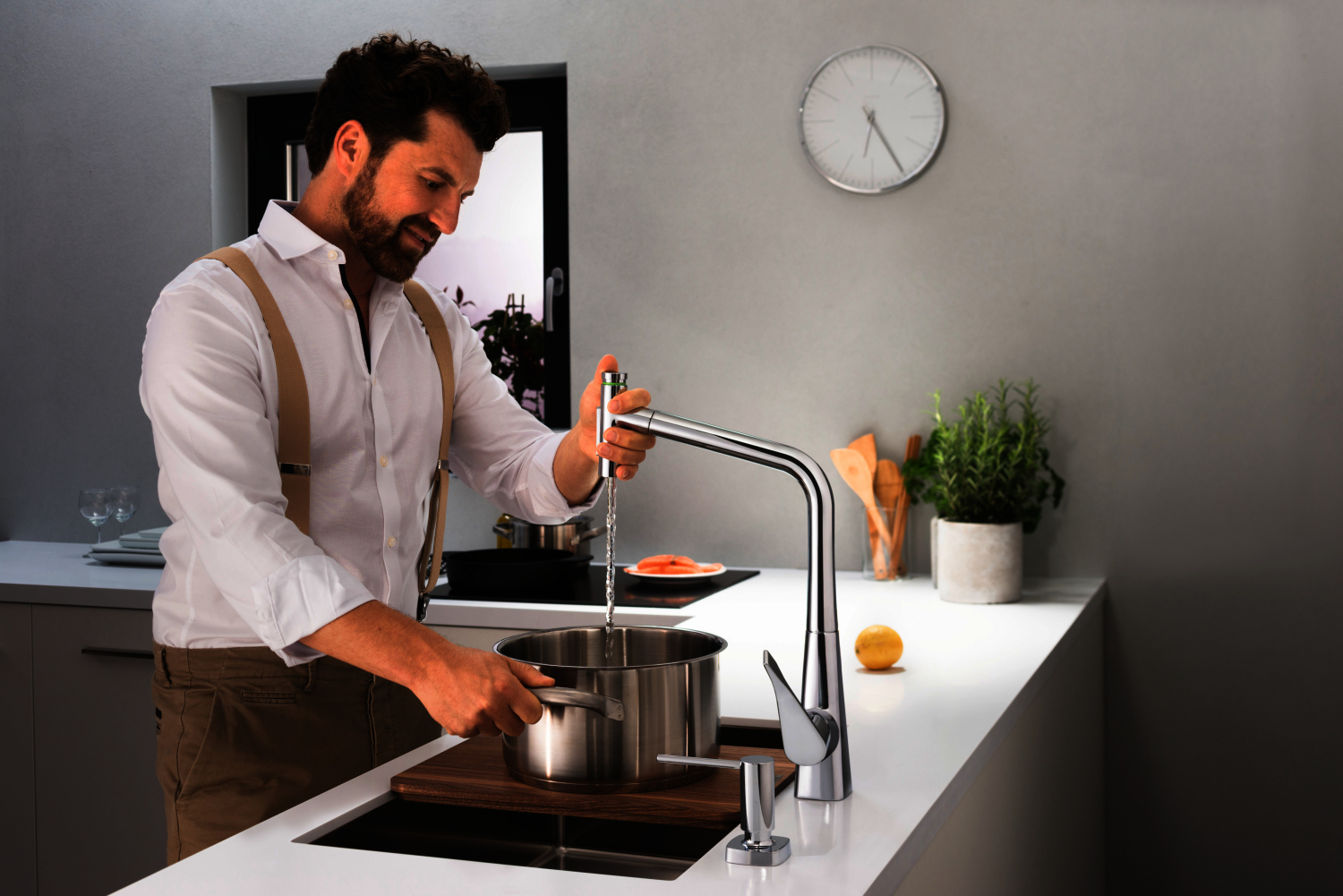 Hansgrohe Spültischmischer 320 Metris Select M71 Ausziehbrause 2jet sBox chrom