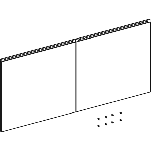 Geberit Schubladenfronten Set für Acanto Unterschrank f. WT B:120cm, schwarz