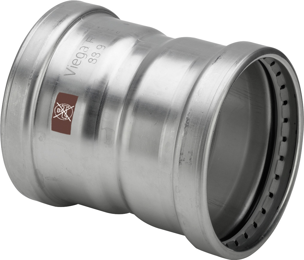 Viega Muffe mit SC Temponox XL 1715XL in 76,1mm Stahl nichtrostend