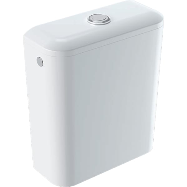 Geberit iCon AP-SPK aufgesetzt, eckig 2-M-Sp., Wasseranschl. seitl., weiß Tect